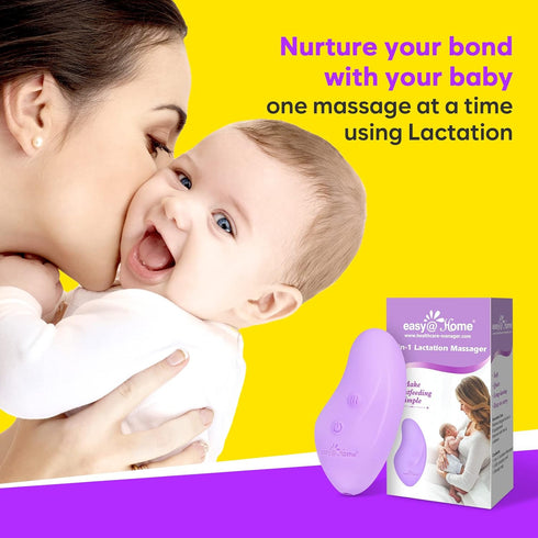 2-in-1 Easy@Home Lactation Massager with Heat | Gentle Warming & Vibration for Breastfeeding Comfort