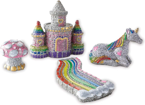 8 MindWare Paint Your Own Stone Unicorn Garden Weather-Resistant Garden Rocks Paint Kit for Kids Includes Paint