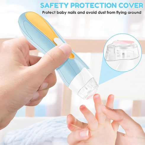 KOUISYY Trimmer Baby Nail File Electric Baby Nail with LED Light, USB Charging Baby Nail Clipper for Newborn Infants