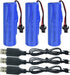 NORTH STAR 1595 3PCS 3.7V 1200mAh Lithium Battery with 3PCS USB SM Charger for DE45