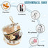 YETTASBIN Cute Highland Cow Portable Pacifier Holder Case with Metal Hook Buckle & Zipper for Diaper Bag and Stroller