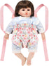 GAGAKU Baby Doll Carrier for Little Girls, Reborn Baby Doll Carrier for Toddlers 1-3 Years Old - Pink Rose of Sharon