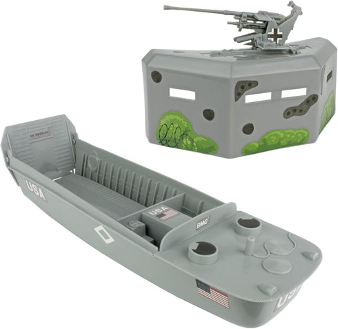 BMC Toys WW2 40pc Playset BMC D-Day Plastic Army Men - Utah Beach Soldier Figures