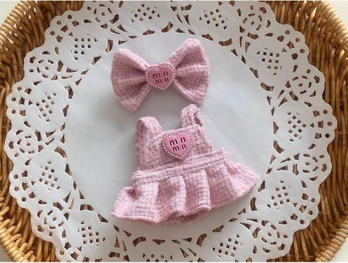 Xinbalove 17cm Set 2 Set 6.7inch 1st/2nd/3rd Doll Clothes (No Doll), Pieces Dress Outfit for Suit, Luxury Chic Hat