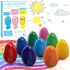 Tencoz 9 Colors Easter Egg Crayons for Kids, Easy Grip Palm-Grasp Washable Drawing