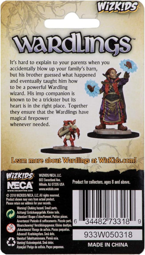 WizKids Wardlings RPG Figures, Boy Wizard & Imp.