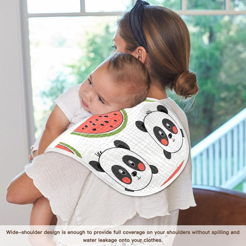 YEGAME Set 1 11 22 Inch Muslin Baby Burp Cloths of - Panda Super Absorbent Cotton Burping Rags Soft Baby Washcloths