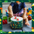 8'' 6.5'' 2 Boao Floor Tom Drum for Kids W x H Wooden Percussion Instrument Music Drum with Rainbow Mallets Dinosaur