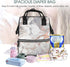 DWVTSLH Backpack Mummy Backpack White Marble Rose Gold Diaper Bag Multifunction Nappy Bags Waterproof Large Capacity