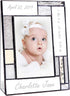 Personalized Baby Picture Frame Grey and Yellow Engraved Glass 4x6 Photo Nursery