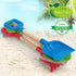 16'' Summer 3-Pack, Dilabnba Kids Beach Shovels Sand Spades Toys Garden Tools, Wood Handle ABS Plastic Spade Rake Scoop