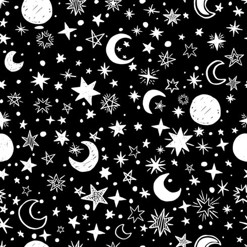 Baby Blanket for Boys Girls, Black Moon Star Minky Double Layer Receiving Blanket with Dotted Backing, 30x40 Inch