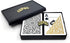 Copag 1546 Design Playing Cards - 100% Plastic, Bridge Size (Narrow) Black/Gold, Jumbo Index, 1 Set