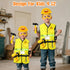 HUUIDY Set, 4+ Construction Worker Costume for Kids, Toddler Dress Up Clothes with Kids Tool Construction Vest & Hat