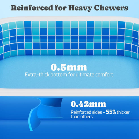 Swimming 64.2x12.2 Inflatable Pool for Kids, Non-Slip Sprinkler Splash Pad for Backyard, Thickened PVC Kiddie Pool