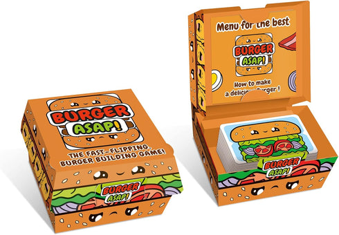 Blue Orange Games Burger ASAP! - Family Speed Matching Card Game for 2 to 5 Players, Ages 7 & Up