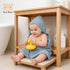 Ease Cubs 3-Pack 100% Series,32" 32") Muslin Hooded Baby Towels, Cotton, Ultra-Soft & Absorbent Baby Bath Towels