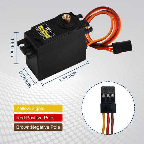 6 Pack MG996R 25T diymore [ Full Brass Gear Gear Torque Digital RC Servo Motors High Torque Gear Servo for JR RC
