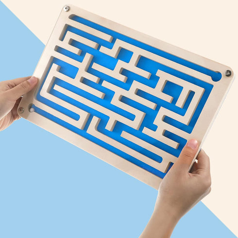 Marble Maze Circuit Game - Dementia Activities for Elderly Seniors - Wooden Maze Board Games Toy Gifts for Alzheimer's