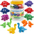 Matching Number Counting Dinosaur Toys with Double-Sided 1-3 Number Preschool Learning Sensory Sorting Sets