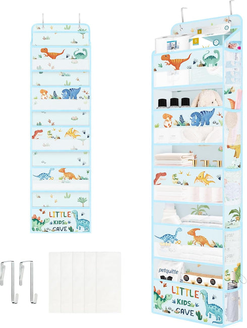 Clastyle Dinosaur Over the Door Organizer Tree Nursery Hanging Storage Organizer for
