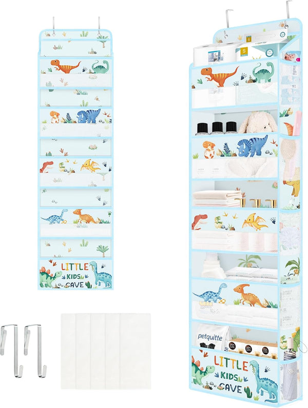 Clastyle Dinosaur Over the Door Organizer Tree Nursery Hanging Storage Organizer for