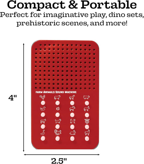 16 16 Farm Noisemaker with Farm Animal Sounds, Cow, Chicken, Horse, and More Animal Noises, Portable Electronic Sound