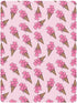 Jynexis 52x28 Ice Cream Heart Pink Pattern Baby Crib Sheets, Cotton Fitted Crib Sheet, Soft Breathable, Fits Standard