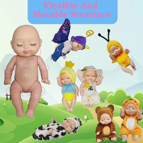 Mini Rebirth Doll Gift Box - Miniature Doll for Kids Over 3 Years Old (Style C)