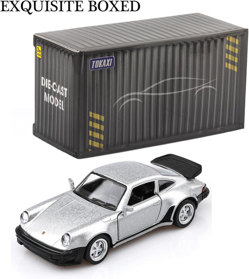 1/36 Scale Porsche 911 Turbo Diecast Car Models - Pull Back Vehicles Porsche 911 Toy Car for Boys and Girls