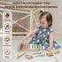 LeeQee 1 2 3 Set 3+ Montessori Toys for Year Old - Wooden Toys Baby Musical Instruments, Neutral Colors Percussion