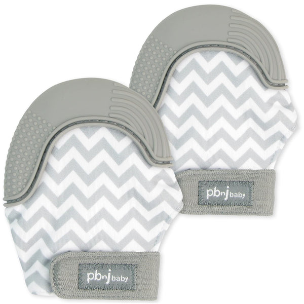 PBnJ Baby, Silicone Teether Glove, Baby Toys 0-6 Months, Mittens for Infants