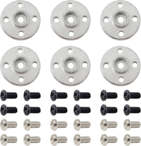 Honbay 6PCS 25T Metal Servo Arms Horn Aluminum Round Standard Servo Disc with Screw for RC Robot Boat Car Airplane