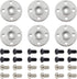 Honbay 6PCS 25T Metal Servo Arms Horn Aluminum Round Standard Servo Disc with Screw for RC Robot Boat Car Airplane