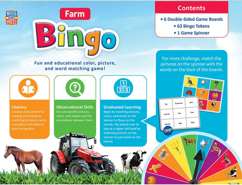 MasterPieces Kids Games - Farm Bingo Game