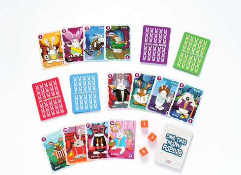 14 7+ Happy Camper - One Two Many Rabbits - A Wild & Harey Card Game | Perfect Easter Basket Stuffers for Kids | Great