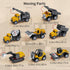 Kit,2.2lbs Sand,8 Vehicles,1 Sandbox,8 Signs,6 Molds,1 3+ Play Construction Sand Magic Alloy Construction Inflatable