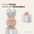 Bearington Collection Baby Lil' Bunny, 5.5 in Plush Stuffed Animal with Rattles and Rings