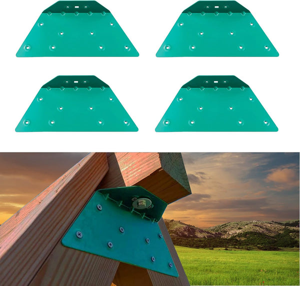 EZ Frame Wooden Swing Accessories, A-Frame Bracket for Swing Set, High Strength Support, Green, 4Pcs