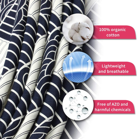 UHINOOS Nursing Cover for Mom - Breathable Cotton Baby Privacy Nursing Covers with Adjustable Hoop (Black)