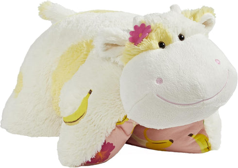 Pillow Pets Sweet Scented Banana Cow Stuffed Animal Plush Toy - White, Soft and Cuddly for All Ages