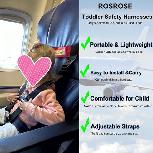 Child Airplane Safety Travel Harness, Airplane Travel Accessories for Kid Toddler, Child Aviation Flight Seat Device