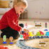 Sotodik Set Electric Train for Toddlers,Train Toys with Lights,Realistic Music Sound, Steam Spray,Traffic Sign
