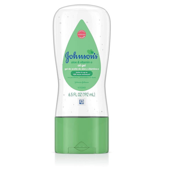 Johnson's Baby Oil Gel with Aloe Vera & Vitamin E, Hypoallergenic Baby
