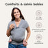 7-35 lbs Cuddlebug Hands-Free Baby Carrier - Soft & Stretchy Wrap for Newborn to Toddler - One-Size-Fits-All