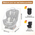 YOREPEK Gate Check Car Seat Travel Bag, Padded Carseat Cover for Airplane Travel, Baby Carseat Backpack