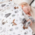 HOMRITAR Baby Blanket for Boys Girls Soft Plush Minky Blanket with Double Layer Dotted Backing for Toddler with Forest Foxes Multicolor Printed 30 x 40 Inch(75x100cm) by HOMRITAR