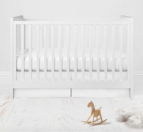 Crib or Toddler Bed Skirt or Dust Ruffle Mix N Match Solid