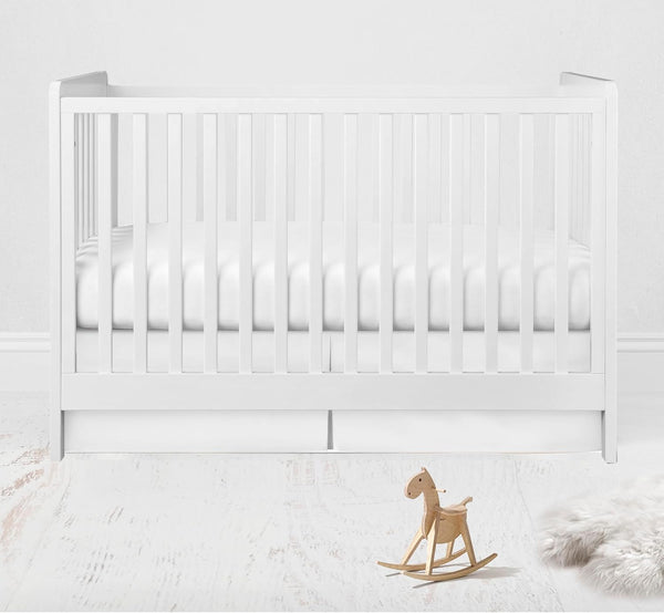 Crib or Toddler Bed Skirt or Dust Ruffle Mix N Match Solid