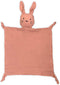 Leyl&Ari Organic Muslin Lovey Blanket | Cotton Bunny Security Blanket for Boys and Girls (Dusty Rose)